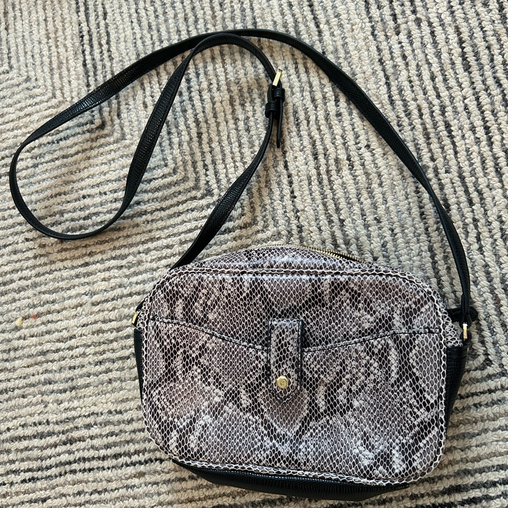 G.I.L.I Snake-Print Crossbody Bag leather Purse Python Y2K